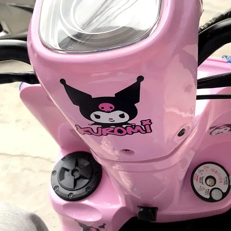 MINISO Sanrio Kuromi Cartoon Car Stickers Kawaii Anime Car Modified Body Glass Taillight Decoration Stickers Small Medium Large