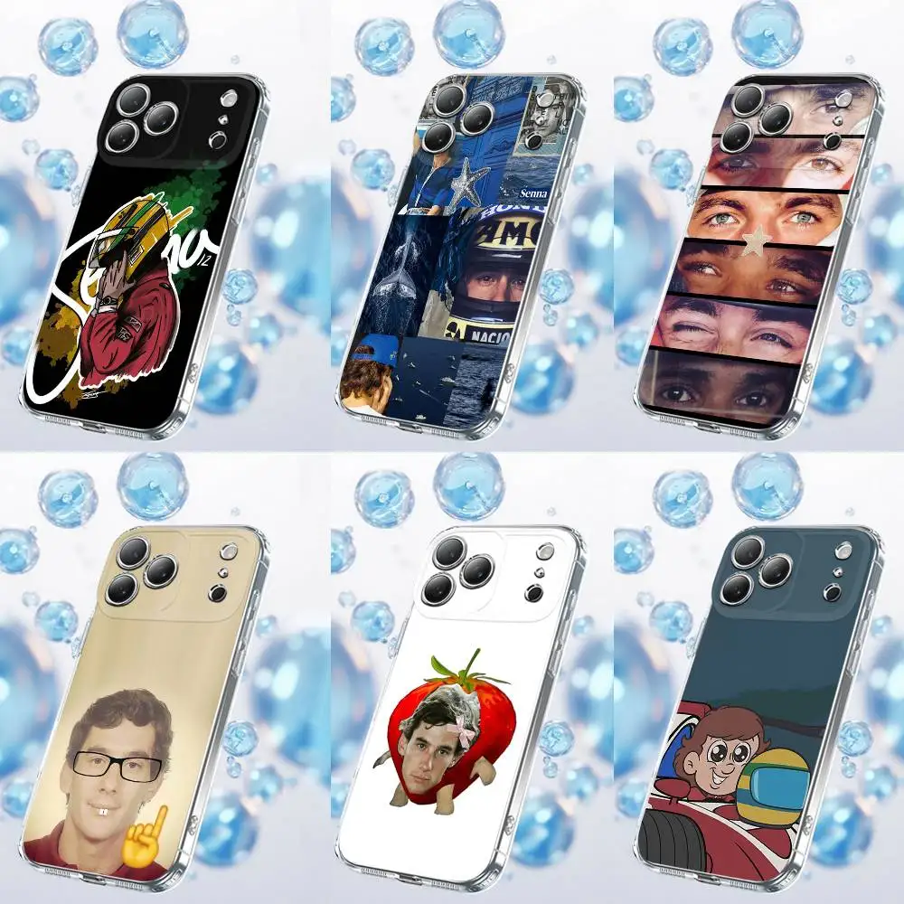 

Funny A-Ayrton S-Senna Phone Case For iPhone 17,16,15,14,13,12,11 Plus,Pro,Max,Plus,E,SE4,Air,Mini Transparent
