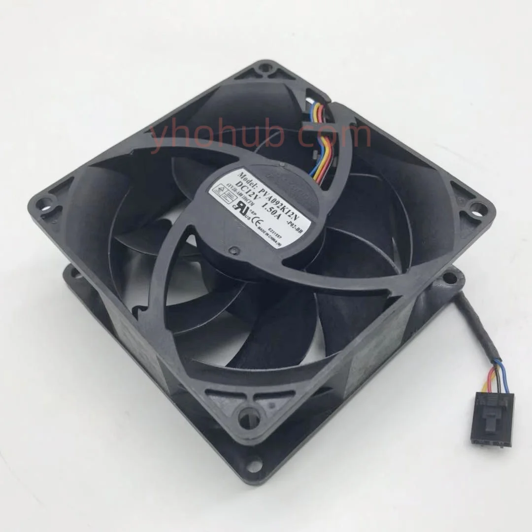 Foxconn 6YVJR-AOO PVA092K12N DC 12V 1.50A 90x90x38mm 4-Wire Server Cooling Fan