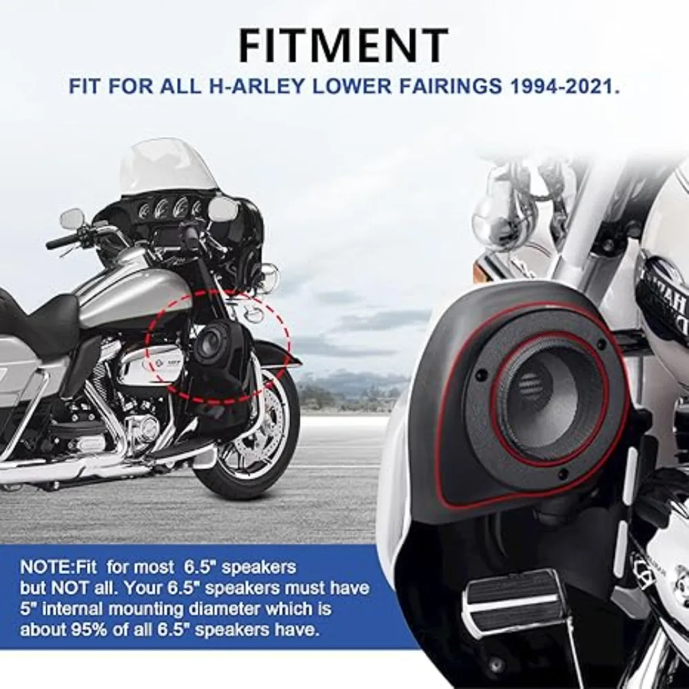 Kotak Sarung Tangan Fairing Bawah Sepeda Motor Kotak Speaker Pod 6.5 "untuk Harley Touring Electra Glide Street Glide Road Glide 1993-2022