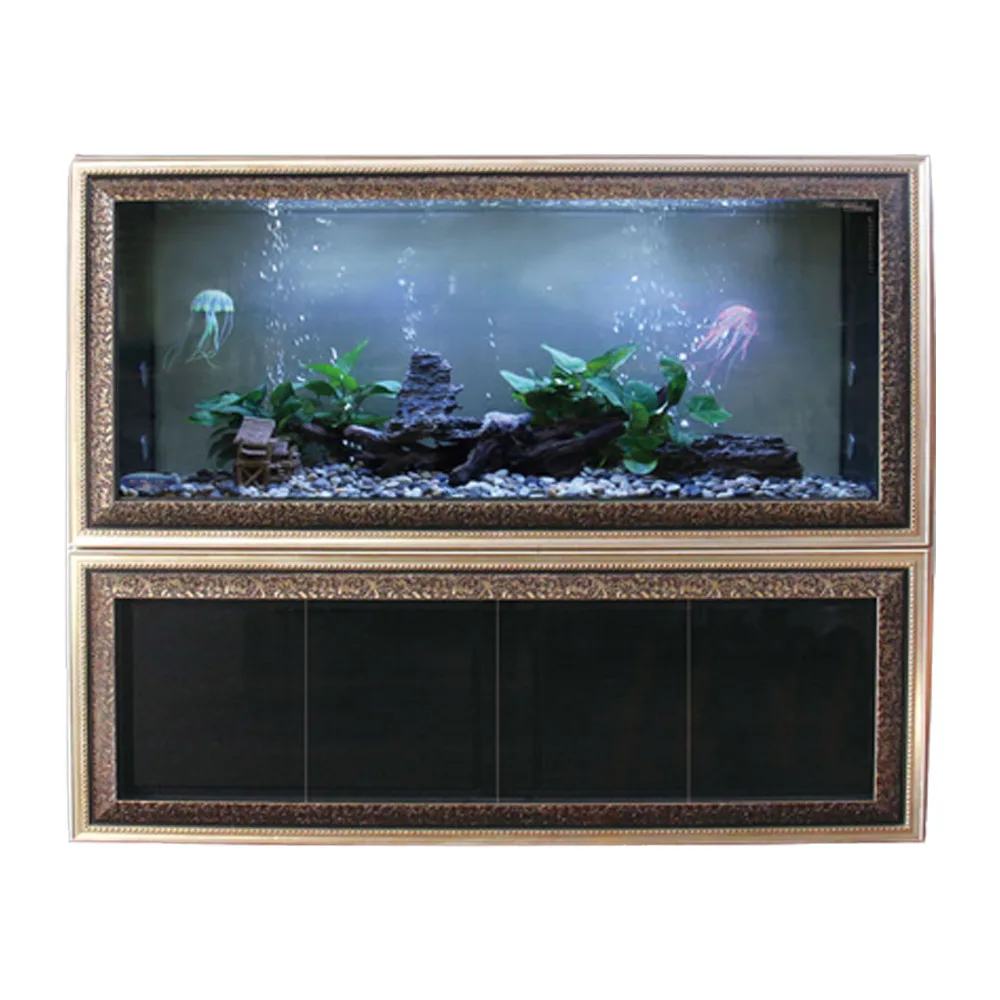 Moving Fish Transport Tank Large Fish Tank Aquarium with Base Cabinet Vertical Door Chinese Aquariums & Accessories Glass Tank