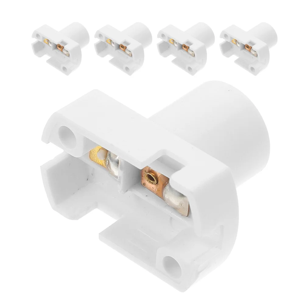 

5Pcs E12 Threaded Light Socket Surface Mounted Narrow Rectangular Lamp Holder Screw Base Easy Installation Indoor Outdoor