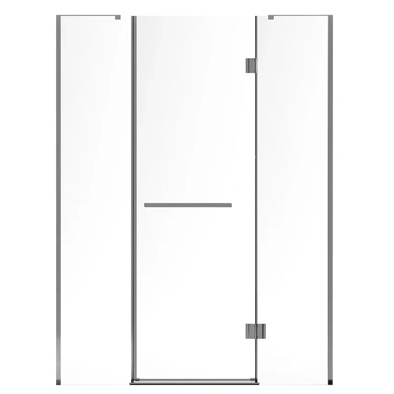 One-character shower room arc fan-shaped household double glass door L-shaped bathroom bath room bath screen