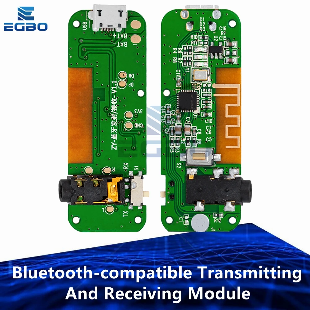 EGBO Bluetooth-compatible Transmitting And Receiving Module Stereo 5.0 Audio Receiving Transmitter Headphone Power Amplifier
