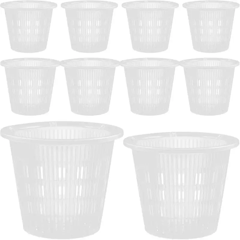 10Pcs Clear Plastic Orchid Pots Breathable Orchid Plant Nursery Pots for Indoor Outdoor Plants