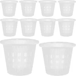 10Pcs Clear Plastic Orchid Pots Breathable Orchid Plant Nursery Pots for Indoor Outdoor Plants