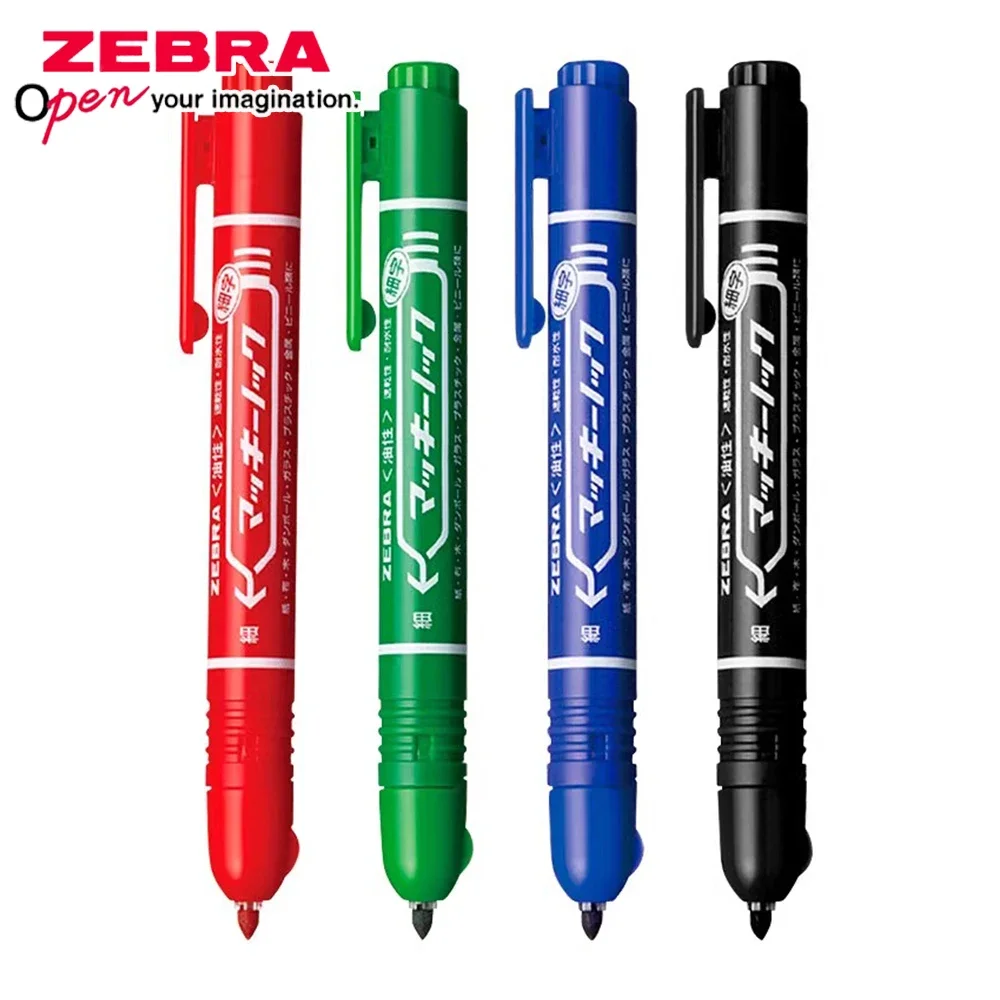 5pcs Japan Zebra Marker Pen P-YYSS6 Press Marker Pen Waterproof Quick Drying 1.3mm Graffiti Art School Office Supplies