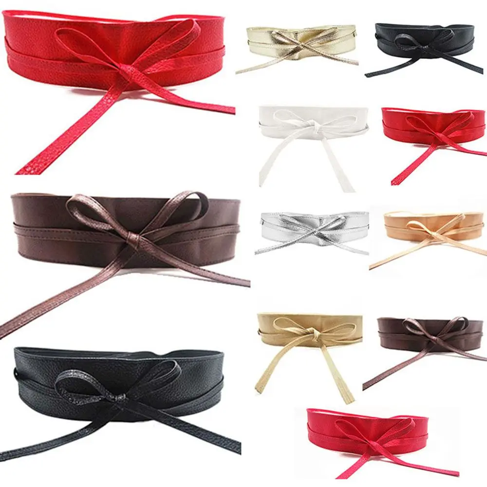 Ceinture de smoking en cuir souple pour femme, ceinture à nœud, ceinture ronde, ceinture à la taille, élégante, sexy, femme, fille