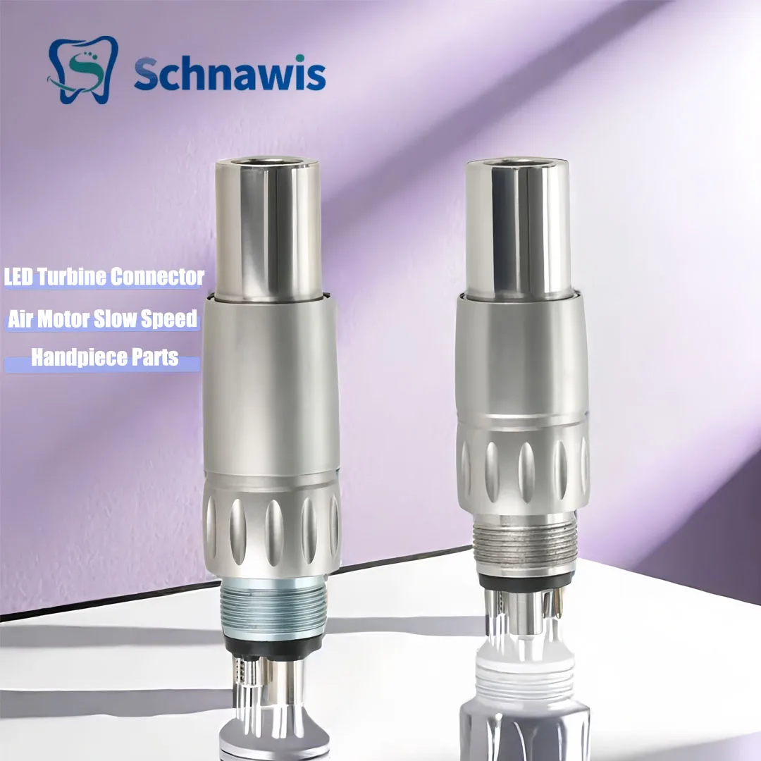 

Schnawis Dental Fiber Optic Quick Coupling LED Turbine Connector Dentistry Inner Water Air Motor Slow Speed Handpiece Parts