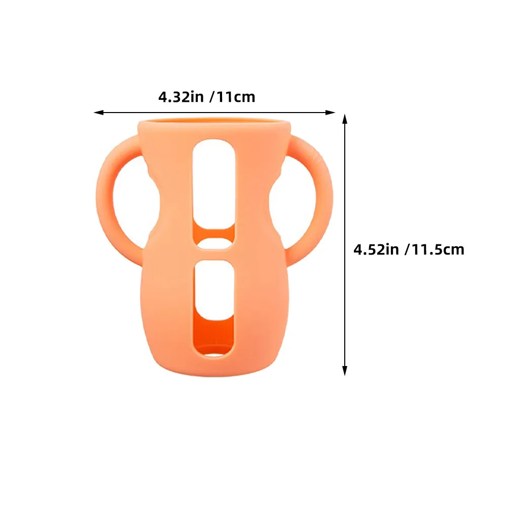 2Pcs Baby Bottle Sleeve Silicone Protector Cover Anti Leak Compatible Feeding Bottle Protector