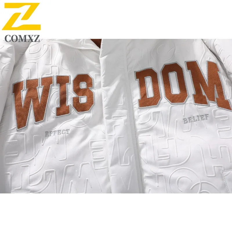 COMXZ Men's Down Jacket Premium Fake Two-Piece Design Travel Trip Camping Outing Cotton Padded Jacket Thick Warm Winter Padding