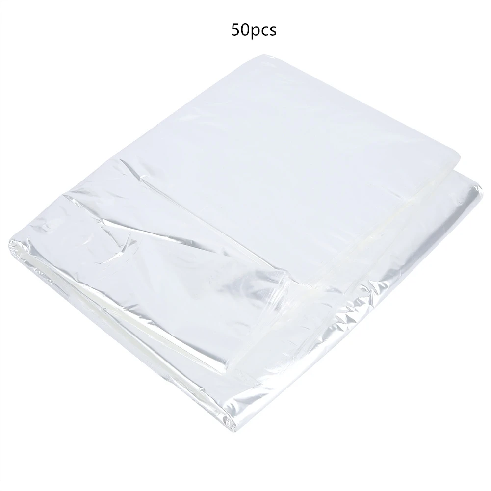 50Pcs Disposable SeE Through Clothes Dust Bags Dry Cleaning Garment Clothes Covers