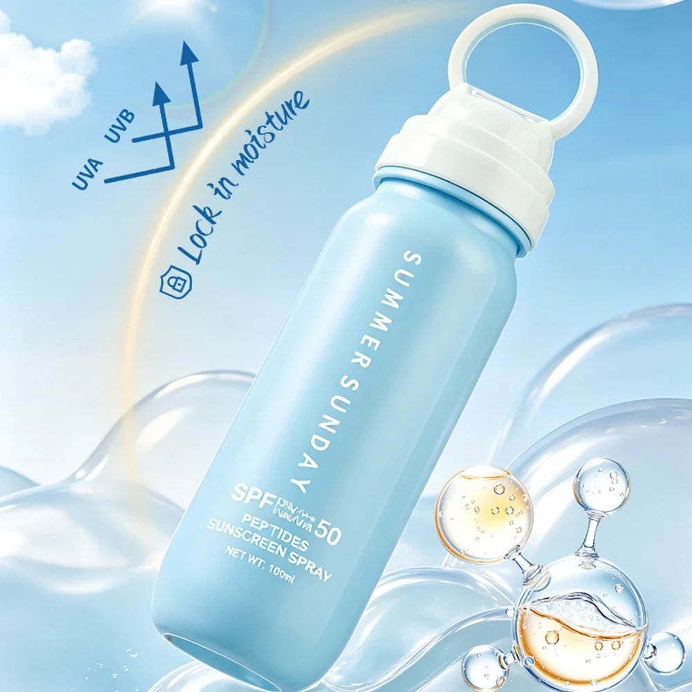 High Protection Small Aperture Sunscreen Spray Waterproof Sweat Proof Refreshing Oil Temperature Control Summer Cooling Spray