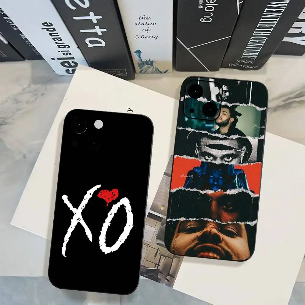 

1 шт. чехол для телефона W-Weeknd XO, черный силиконовый мягкий чехол для iPhone 17, 16, 15, 14, 13, 12, 11 Air Pro Max Plus