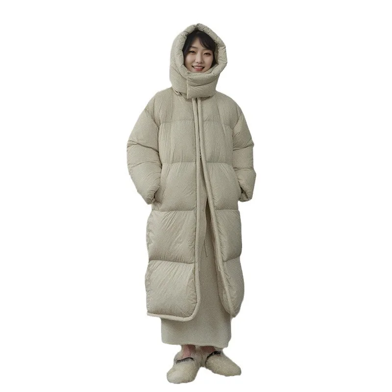 Women's Autumn Winter Down Jacket Mid-length Zipper Personalized Comfortable Casual Design Fashion Advanced New Versatile Skinny