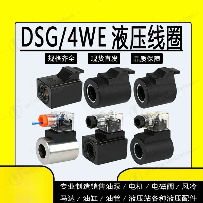 Hydraulic Solenoid Valve Coil DSG-02/03 4WE6/4WE10 Cartridge Valve Coil Pure Copper Wire 24V 220V Replacement Parts
