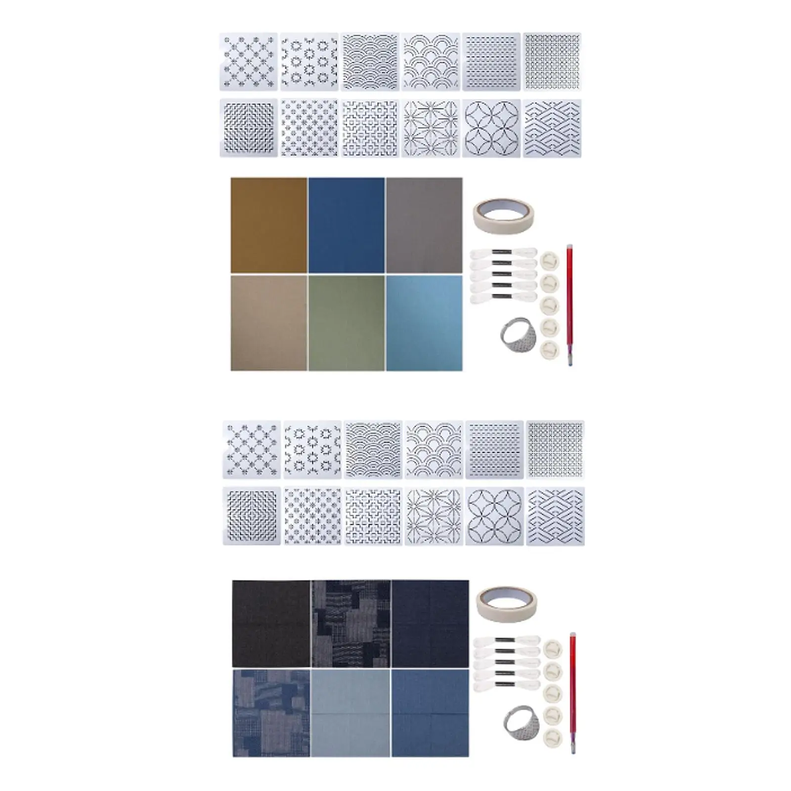 

Japanese Cross Stitch Kit Sewing Set Convenient Thimble Cross Stitch Kits Materials Tools for Clothes DIY Coaster Arts Craft