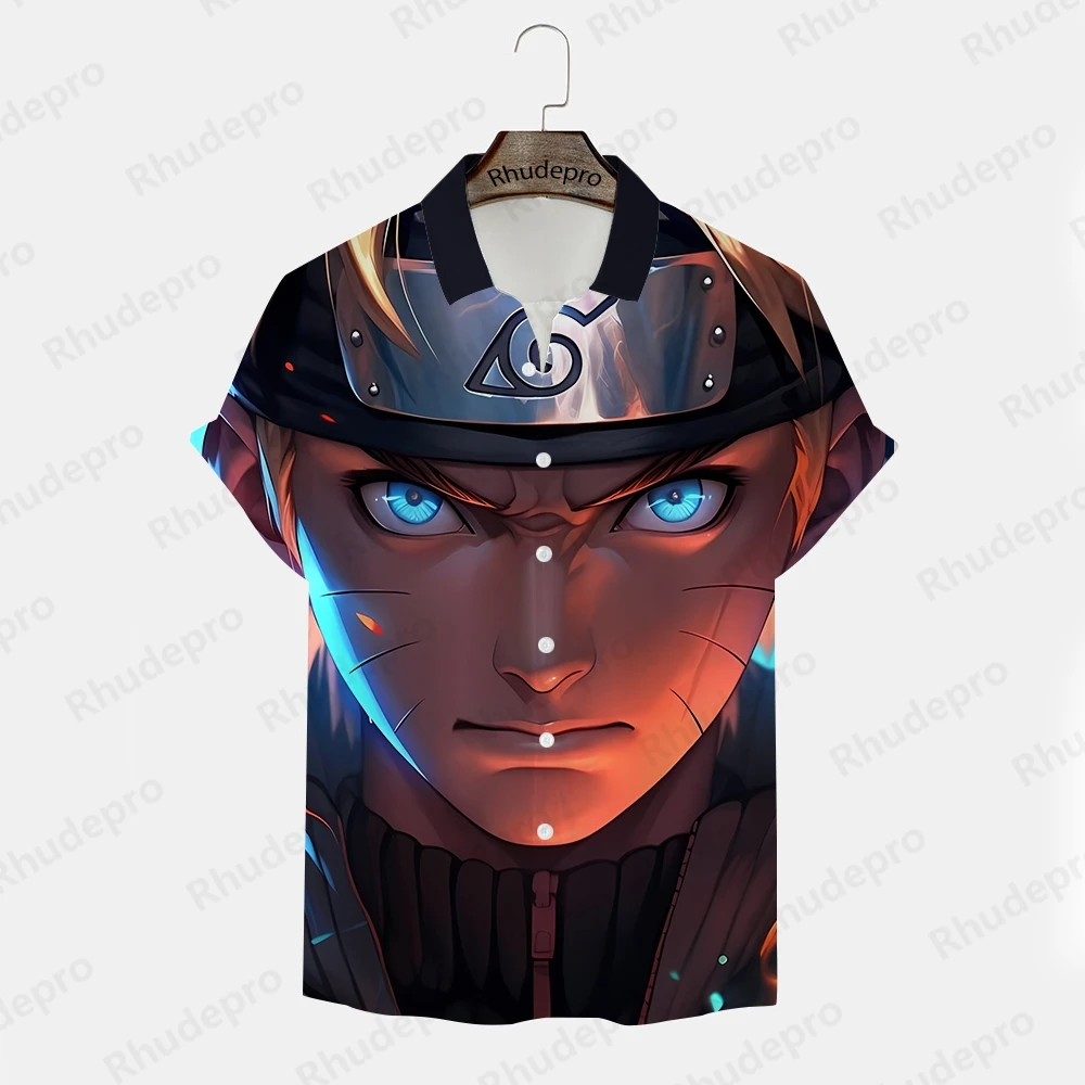 

High Quality Naruto Umaki Gym Men's Casual Shirt Uchiba Sasuke Cosplay T-shirts Tops Hip Hop Streetwear Short Sleeve Summer