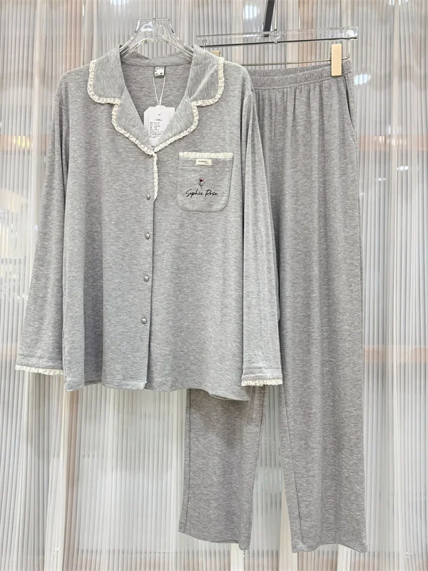 vetements-de-maison-longs-en-dentelle-douce-pour-femmes-ensemble-deux-pieces-en-coton-v-ne-de-haute-qualite-printemps-automne