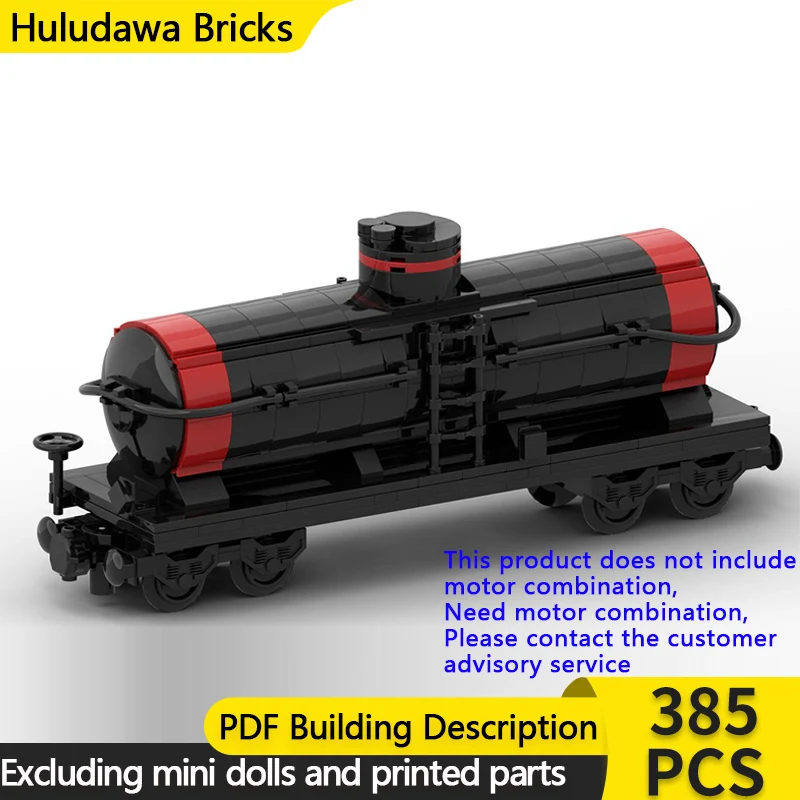 

City Car Model MOC Building Bricks Railway Transportation Tank Wagon Modular Technology Gifts Holiday Assemble Children Toy Suit