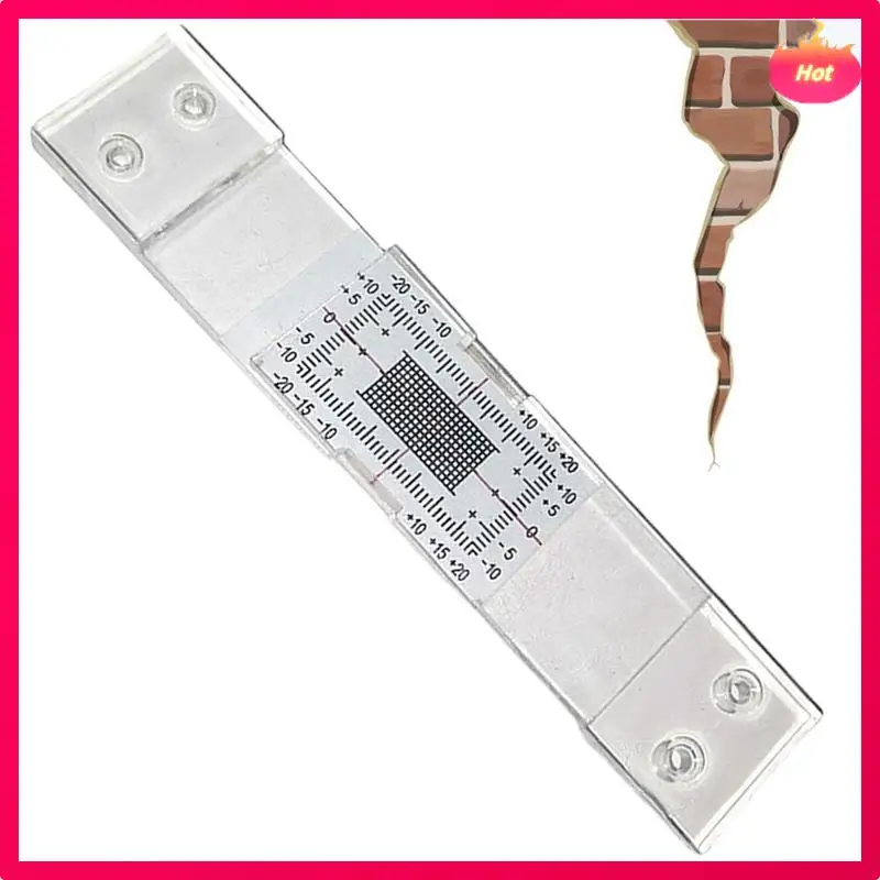 

Запись мониторинга трещин, инструмент для измерения трещин на 6 шт., измеритель ширины трещин, прозрачный акриловый штангенциркуль для сравнения трещин на углы