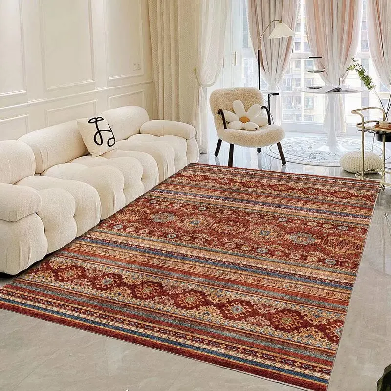 

New Morocco Style Carpets for Living Room Bohemian Ethnic Bedroom Rugs Portable Coffee Tables Mat Washable Large Area Carpet