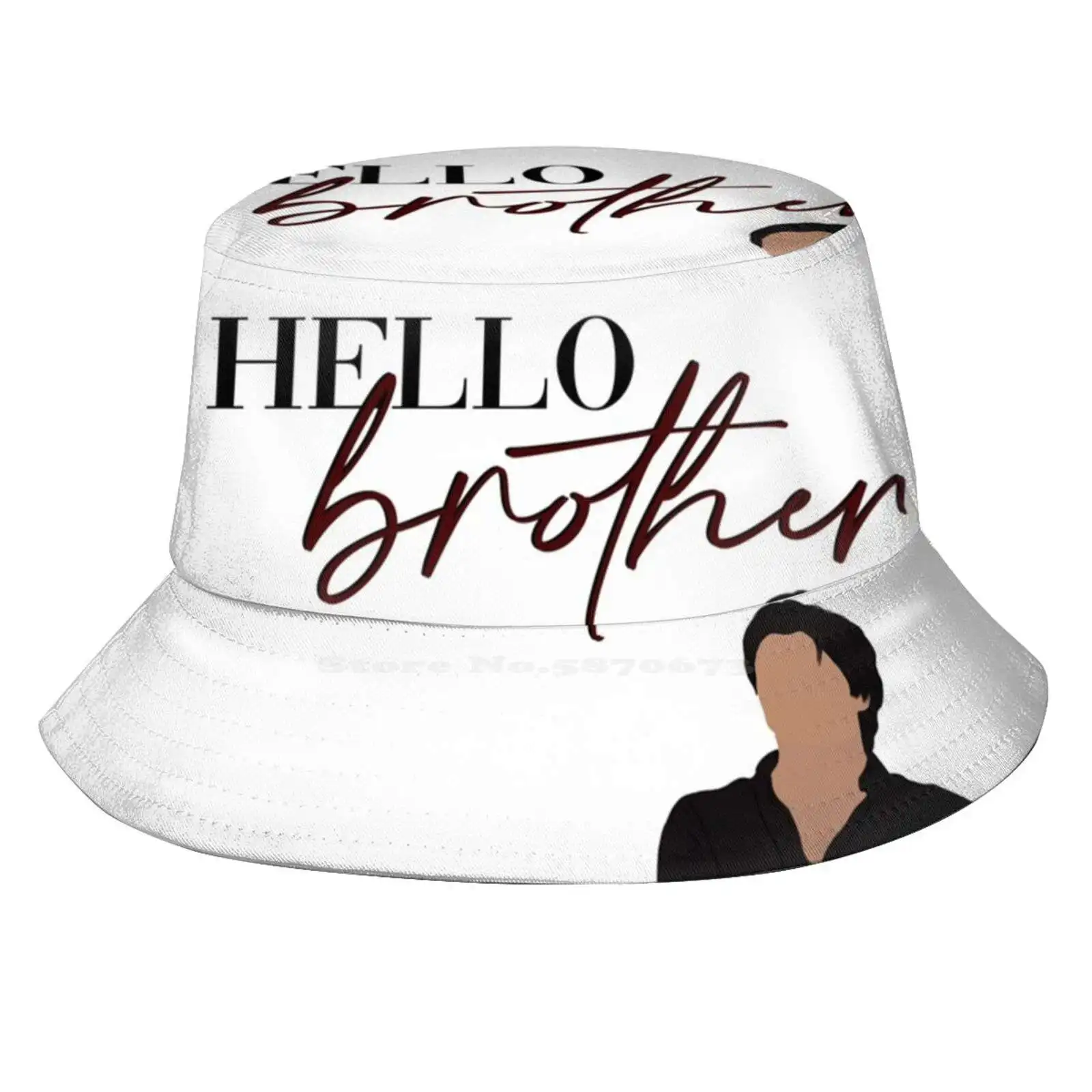 Hello Brother Damon Salvatore Vampire Diaries Sun Cap Fisherman Hat Bucket Hats Damon Salvatore Vampire Diaries Tvd