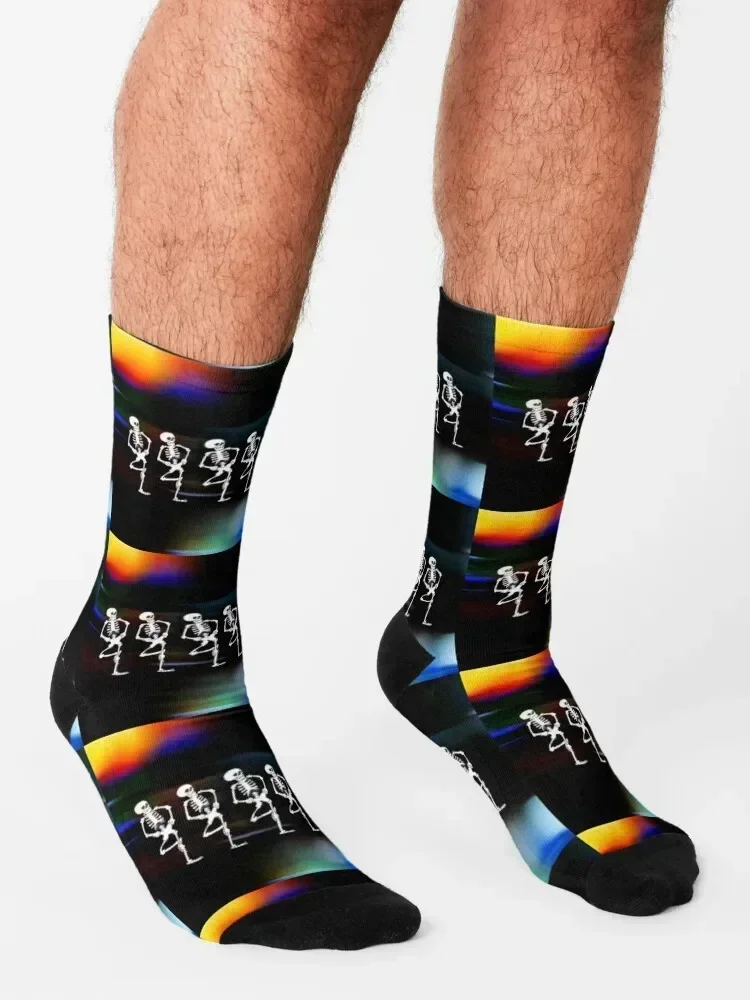 Halloween Skeleton Line Dance Socks FASHION basketball warm winter anime Boy Child Socks Women's