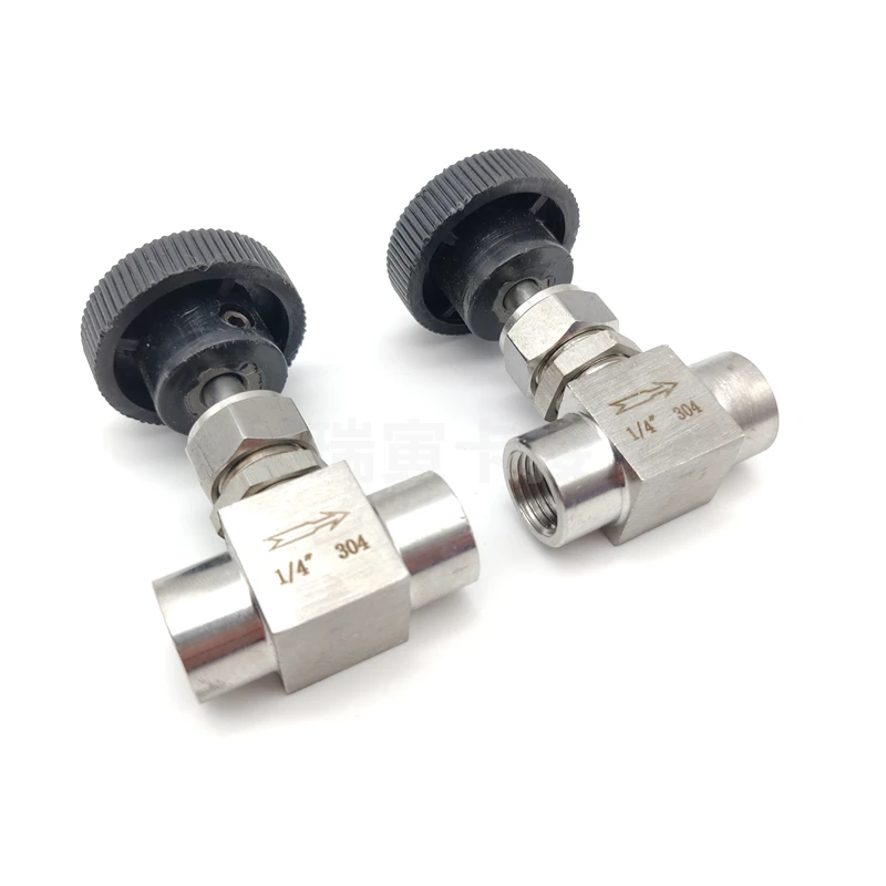 

1/8" 1/4" 3/8" 1/2" BSP Equal female Thread SS 304 Stainless Steel Flow Control shut off Needle Valve