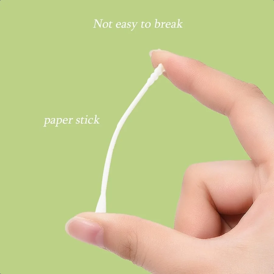 1000 Count Mini Cotton Swabs Spiral Round Cotton Swab with Paper Stick for Personal Care and Cleaning