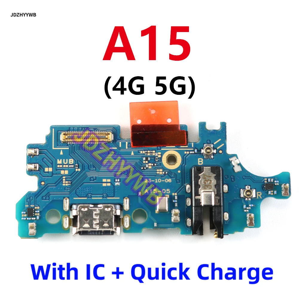 USB Charging Port Flex For Samsung Galaxy A15 4G 5G A155F A155M A155P A156 A156B Microphone Module Dock Connector Charger Board