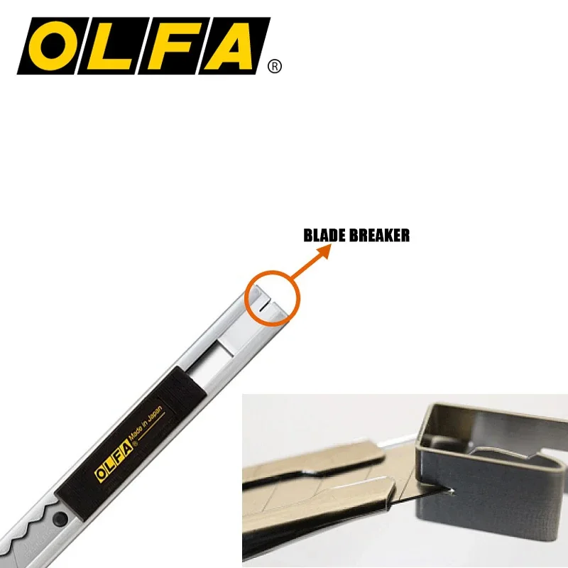 OLFA SVR-1 9mm Standard Cutter Stainless Steel Utility Knife Craft Art Knife for Cutting Papers Films Leather Tapes Cardboard