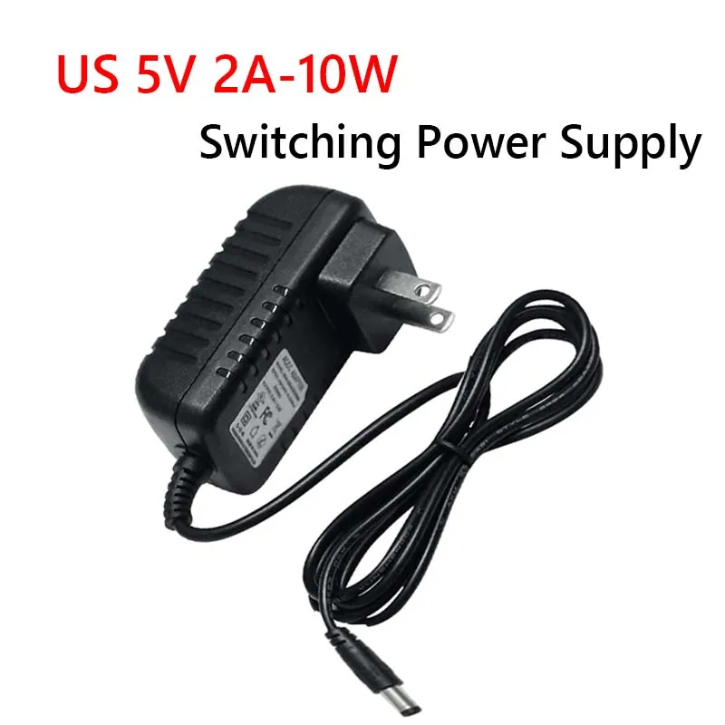 US 5V 2A Switching Power Supply 100-240V AC to DC 10W Power Adapter Replacement Lighting Transformer for Security Camera TV Box