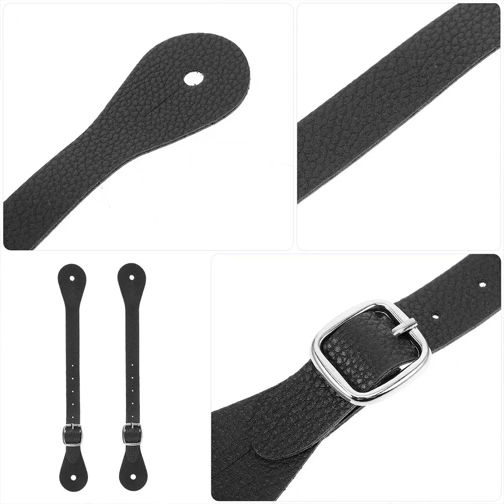 2 قطعة الأشرطة تحفيز الحصان قابل للتعديل الغربية بولي PU التمهيد الأشرطة كاوبوي التمهيد اكسسوارات ركوب الخيل في الهواء الطلق معدات الفروسية