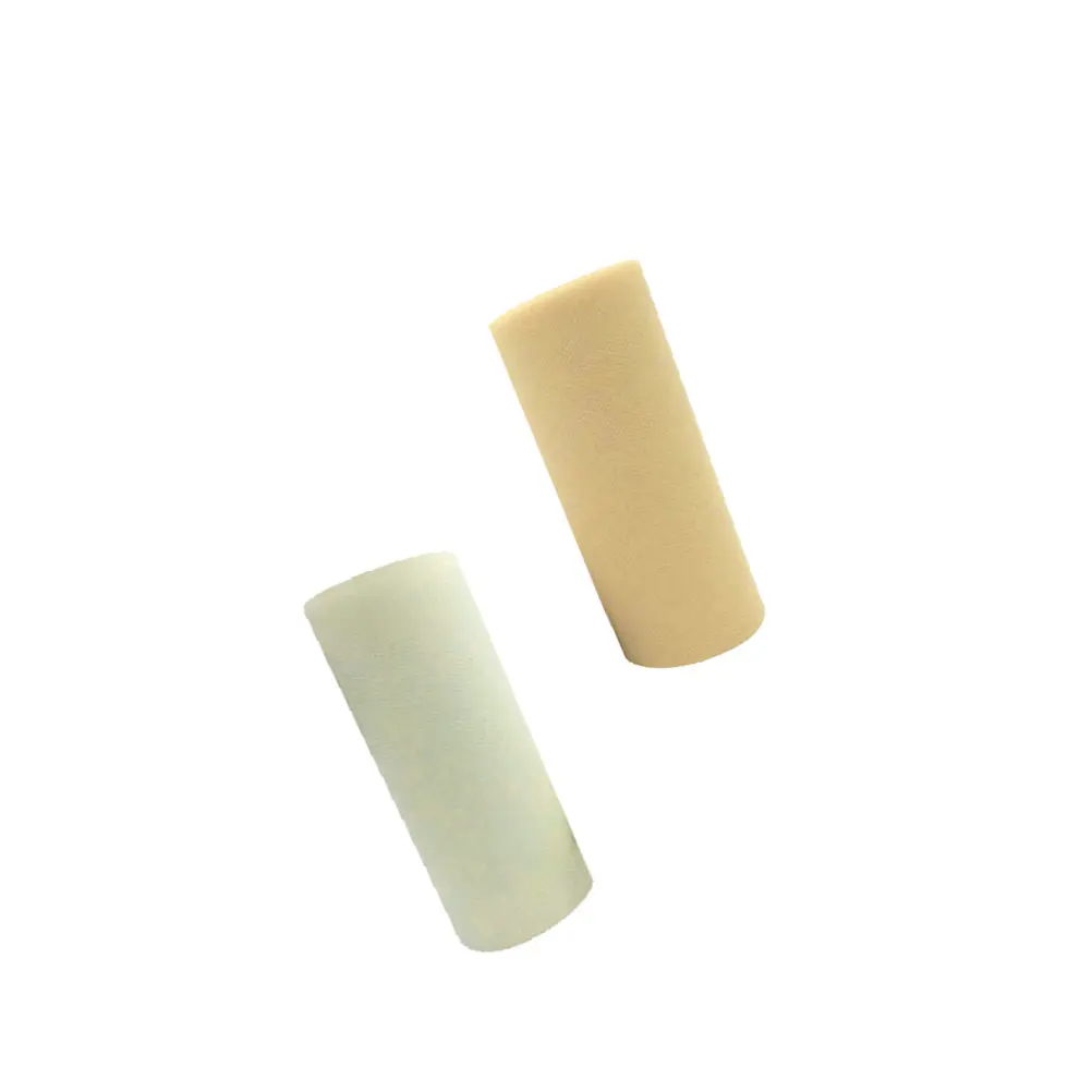 

2 Pcs Tulle Roll Gauze Fabric Mesh Ribbon Household Wedding Decoration Light Yellow