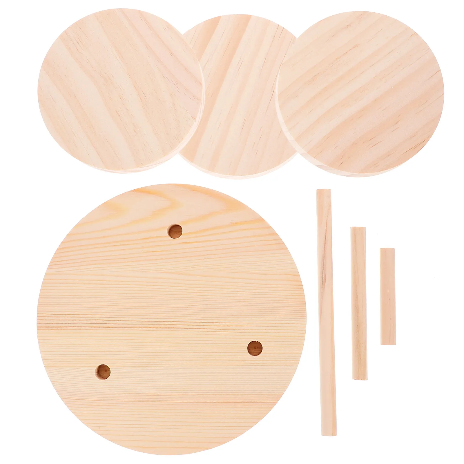 

Деревянная 3-ярусная подставка для украшений с натуральной отделкой, многоуровневая полка для браслетов, ожерелий, серег, органайзер, витрина для розничной торговли