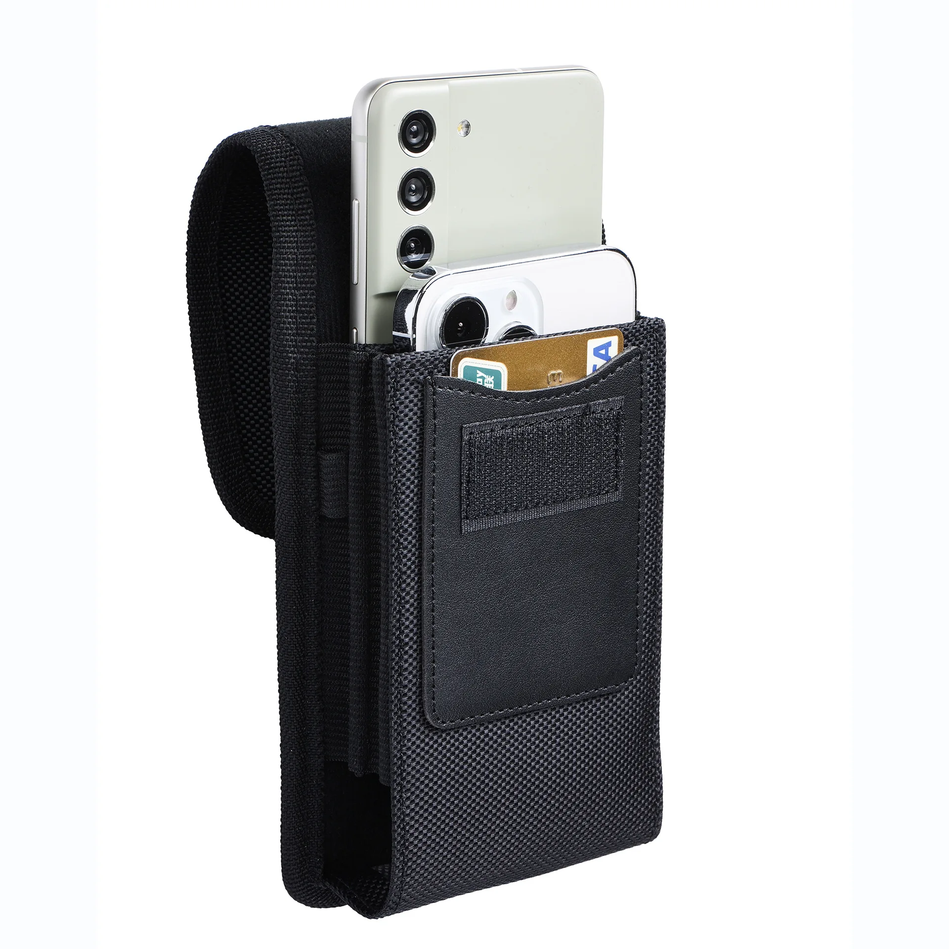 Bolsa Universal para cinturón de teléfono móvil de 4,0-7,0 pulgadas, bolsa de almacenamiento de doble capa, modelos horizontales y vertical opcionales