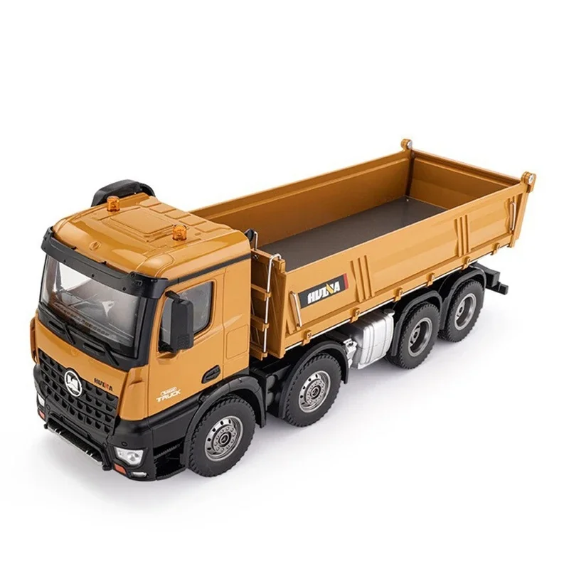 Remote Control Truck Huina 536 12-Channel Rc Truck Alloy Full Proportion With Light 8 Wheel Heavy Engineering Self-Unloading Toy