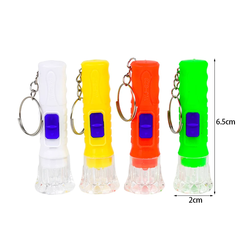 10pcs Keychain LED Flashlight For Children Birthday Gift Wedding Guests Souvenir Favors Mini Torch Random School Prize Gift Pack