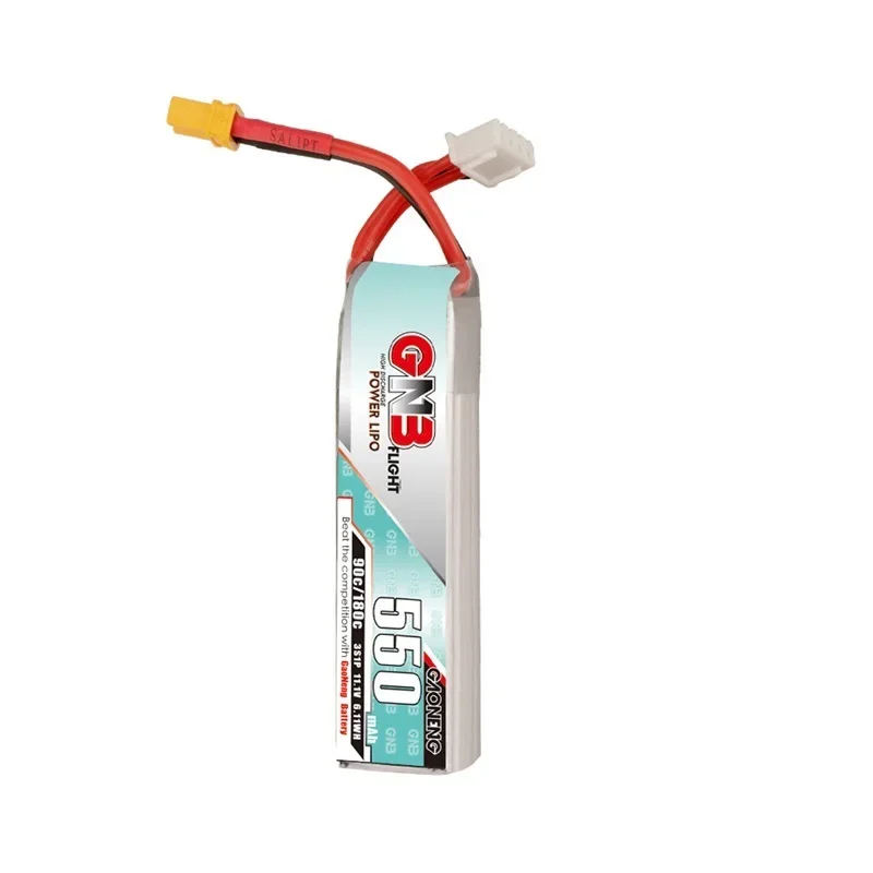 1-10 SZTUK GNB 3S 11.1V 550mah HV 90C/180C Akumulator LiPo z wtyczką XT30U-F do drona TINY8X Blade Inductrix FPV QX2 120S Beta75S