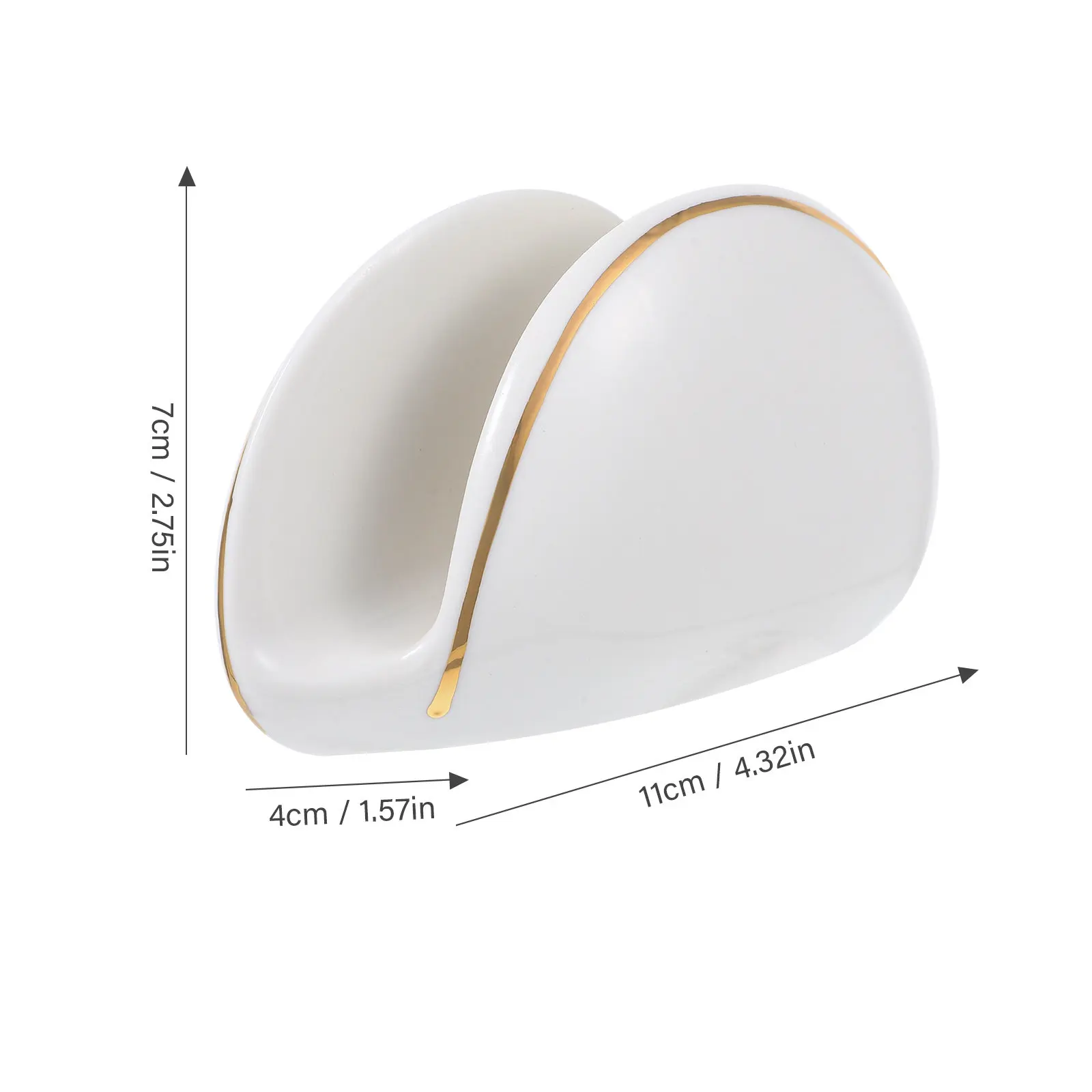 Ceramic Napkin Holder Asymmetric Modern Tissue Stand Napkin Storage Holder for Home Restaurant Kitchen Kitchen Decor view 2