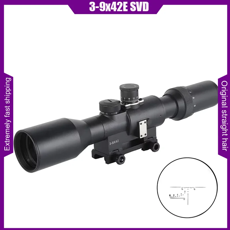 SVD 3-9x42FFPHunting Rifle Scope Spotting Tactical RiflesScope Optical PCP Airgun Sight Strongly Shock Proof Collimator