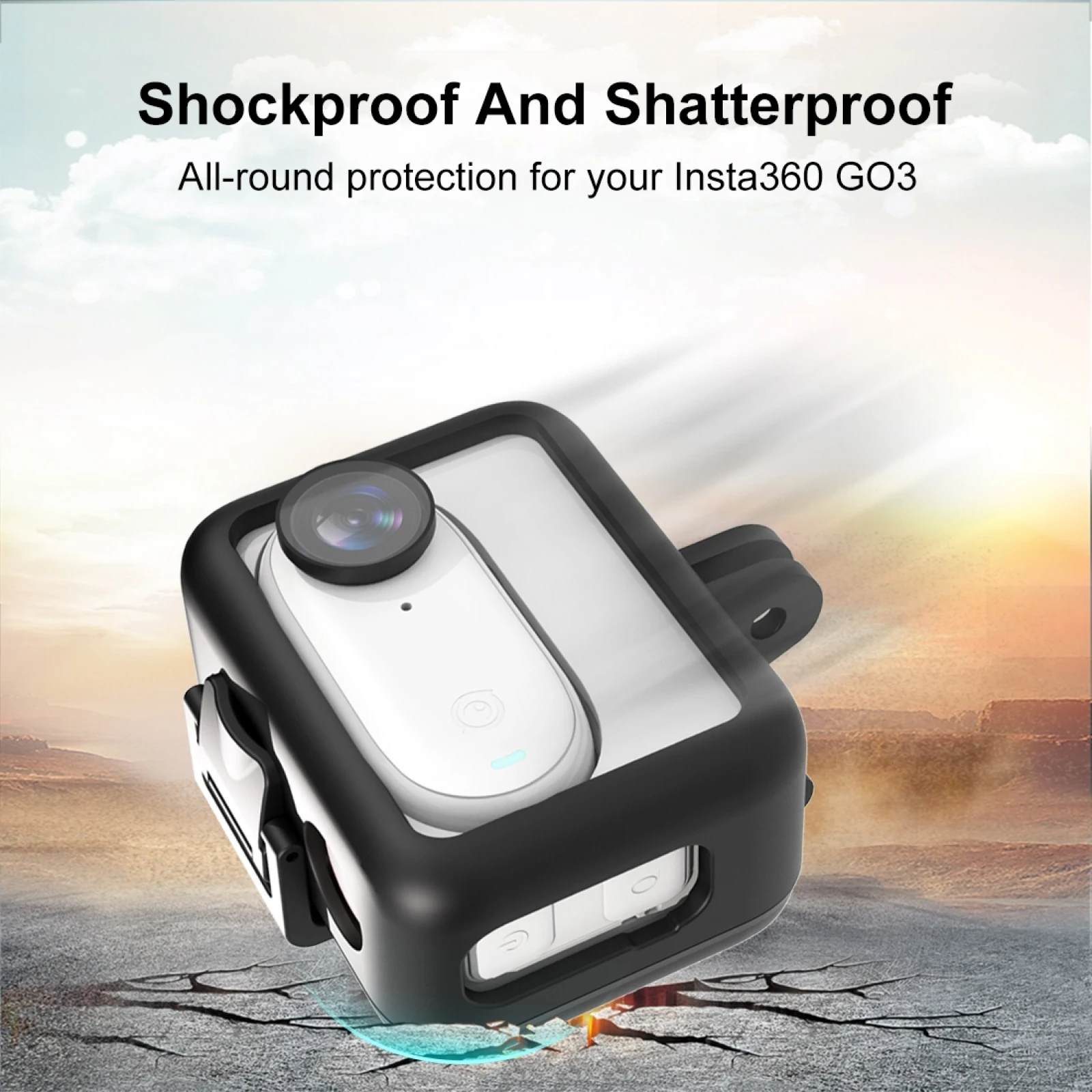 Sports Camera Protective Frame Protective Case Housing Shockproof Replacement for Insta360 GO 3 Mini Protection Accessories
