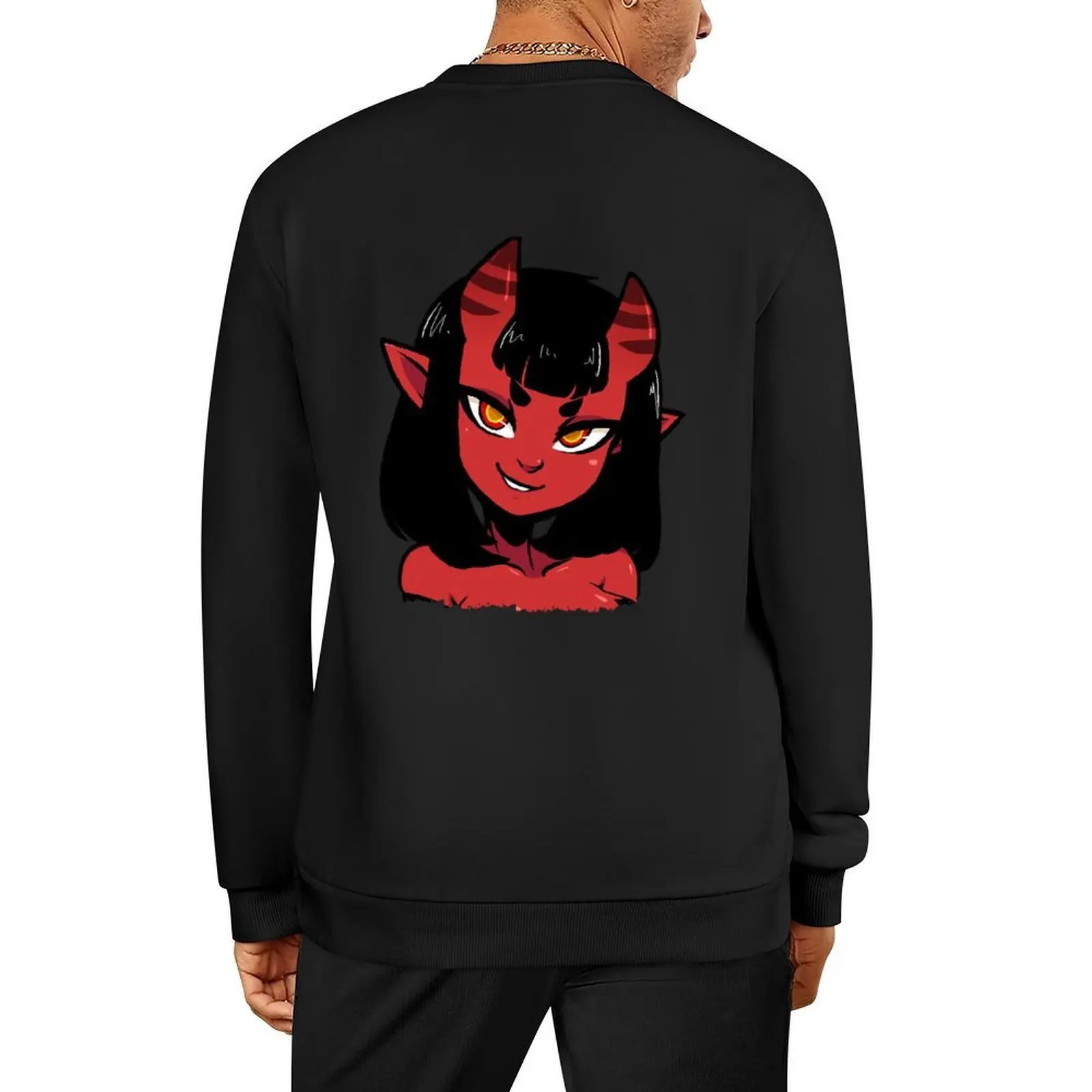 

Meru the succubus retro Pullover men's winter sweater mens clothing men's clothes autumn new products new sweatshirt