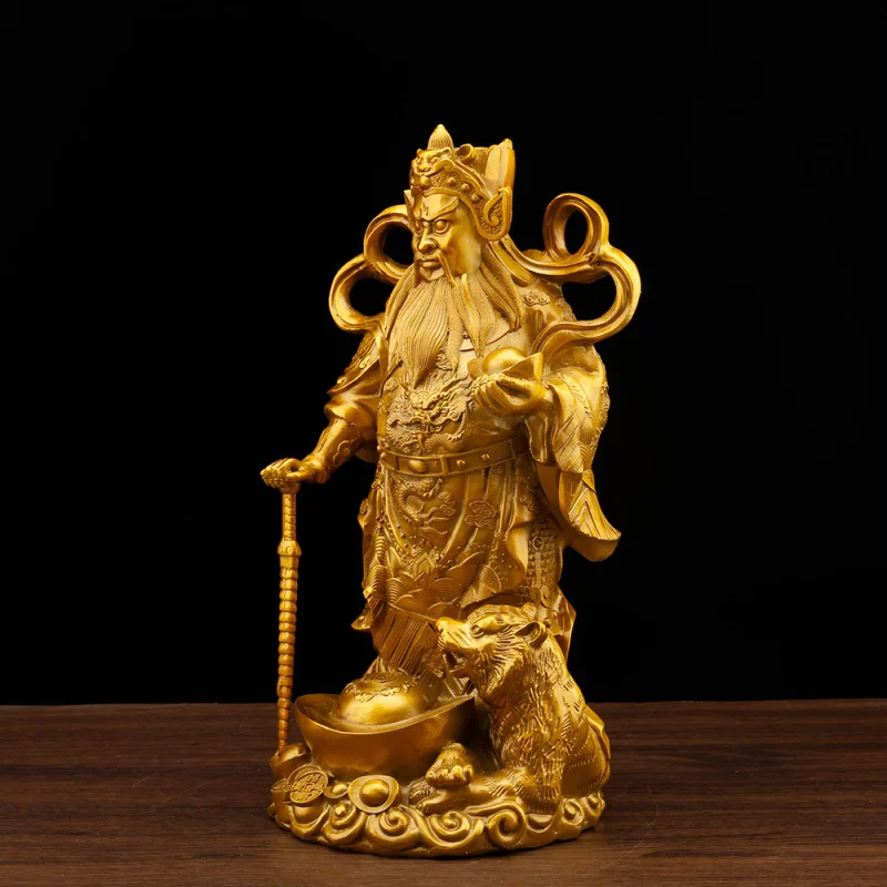 Copper Zhao Gongming , Standing Tiger Of , Buddha Statue, Martial God Of Wealth, Metal Craft, Corporate Gift, Fe