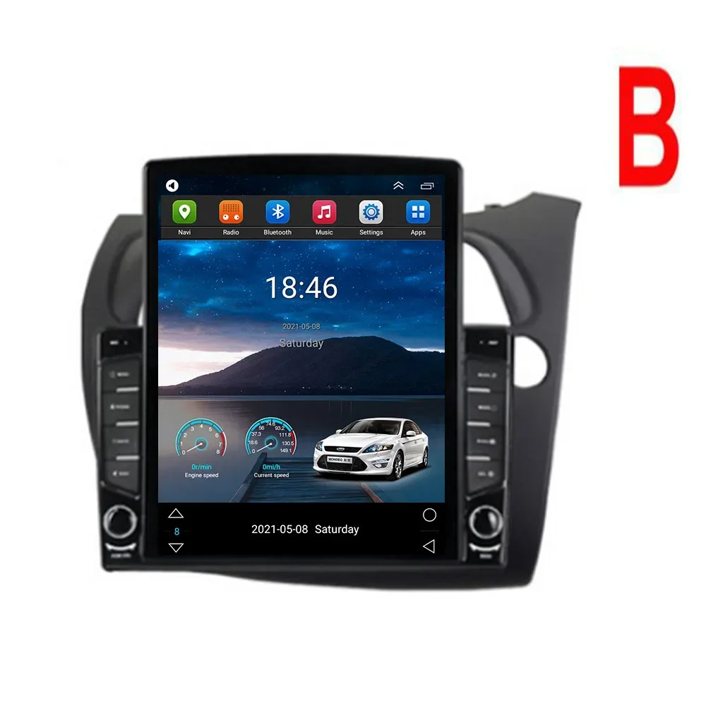 Android 14.0 For HONDA Civic Hatchback 2006 2007 2008 2009-2012 Tesla Type Car Radio Multimedia Video Player Navigation GPS Cam
