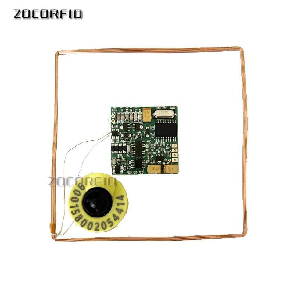 

125-134,2K Модуль считывания тегов RFID AGV на большие расстояния Интерфейс TTL ISO11784/85 FDX-B + 2 метки