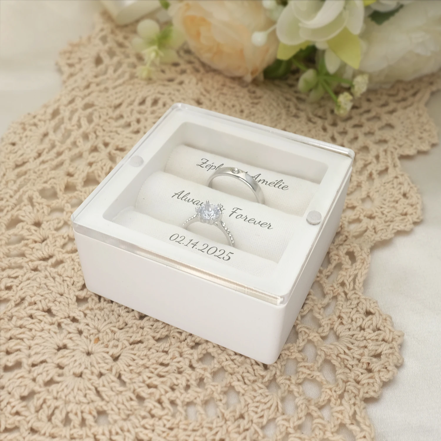 صندوق خاتم الزواج الشخصي، صندوق الخاتم للخطوبة، حامل الخاتم، صندوق الخاتم لحفل الزفاف صندوق خاتم الخطوبة #2