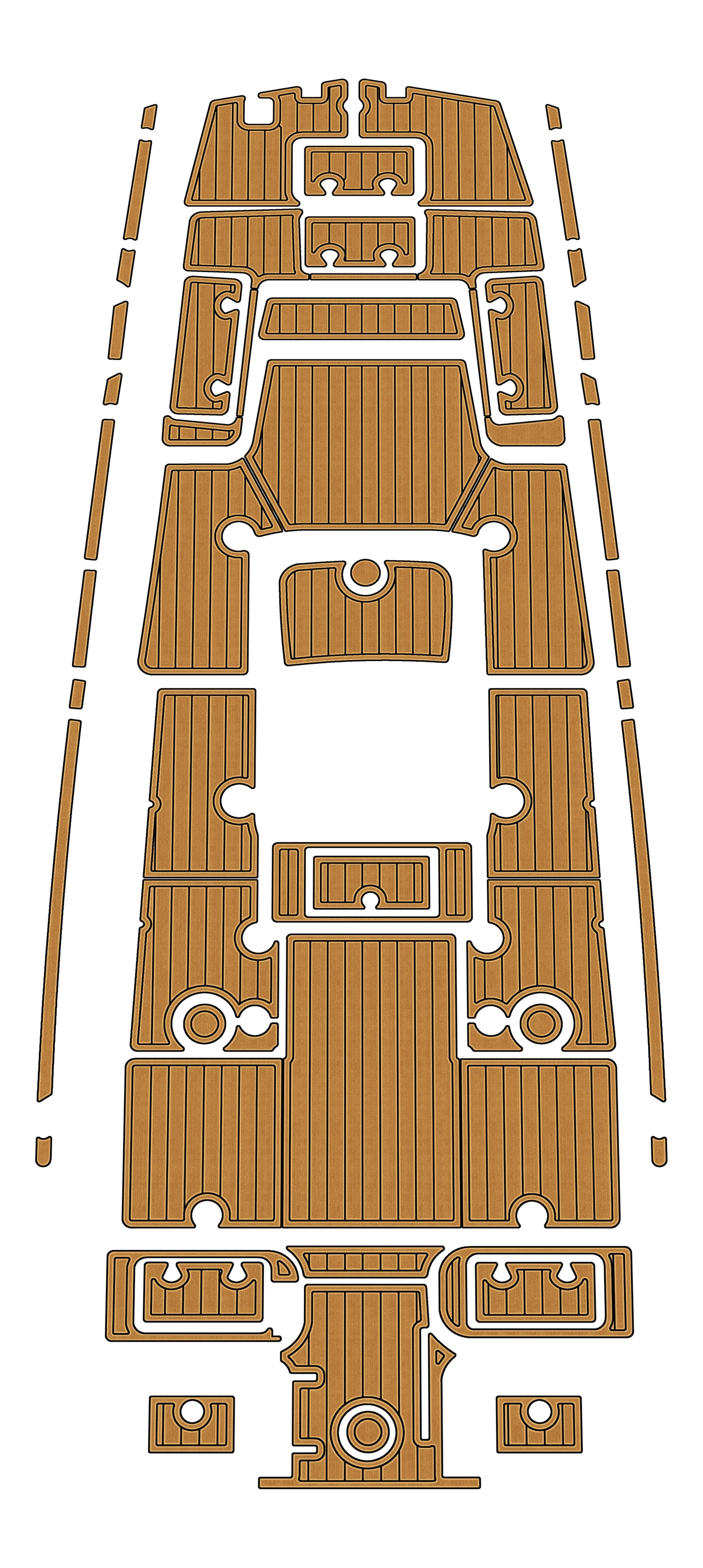 Para Carolina Skiff Sea Chaser Cat 2001, alfombra marina de PVC con revestimiento de teca antideslizante de espuma EVA de 1/4" (6 mm), alfombra de piso marino Aqua Gatorstep