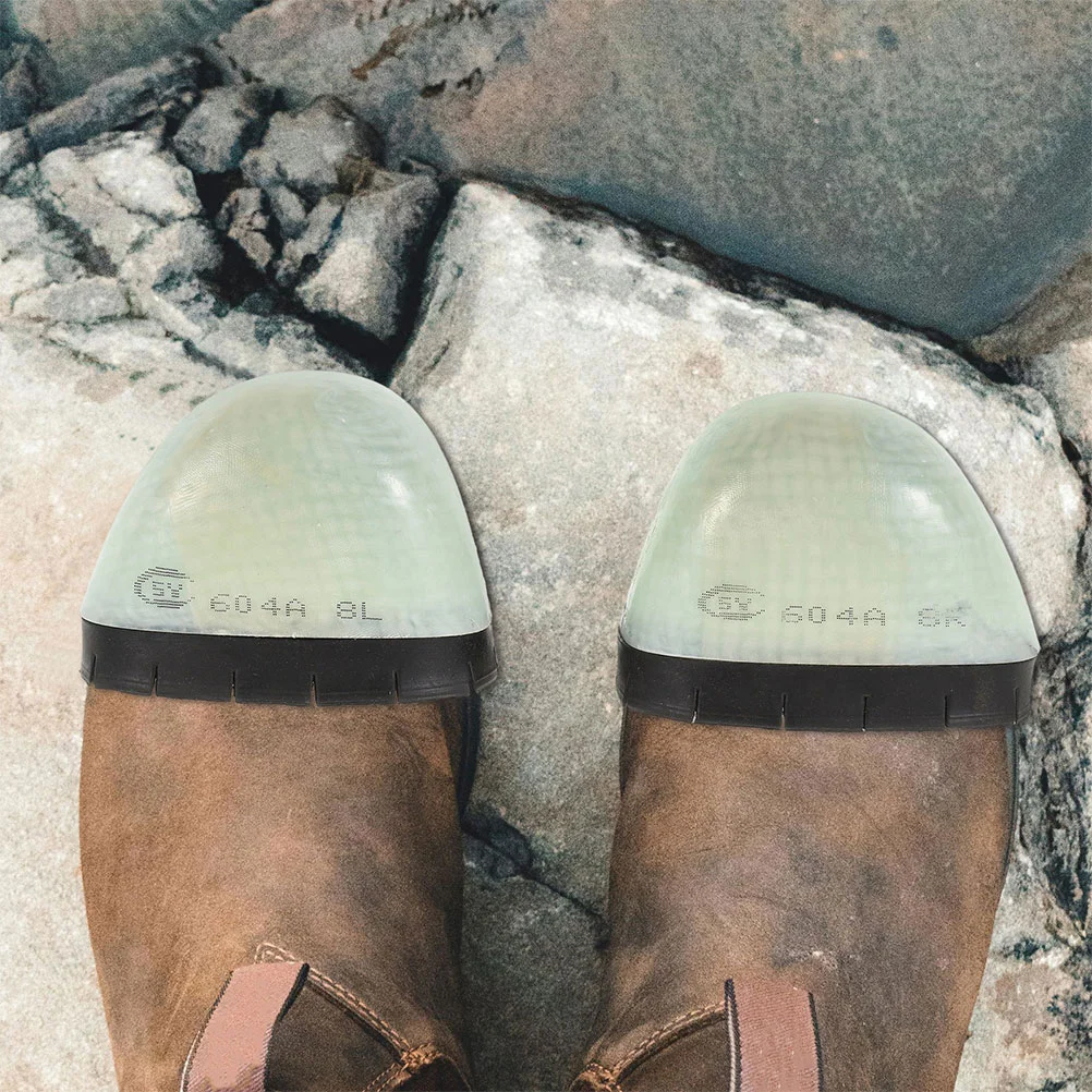 Capas de sapato com inserções de aço para dedo do pé de segurança para mulheres botas compostas bonés guardas sapatos de trabalho